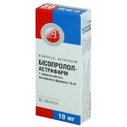 Світлина Бісопролол-Астрафарм таблетки 10 мг №30